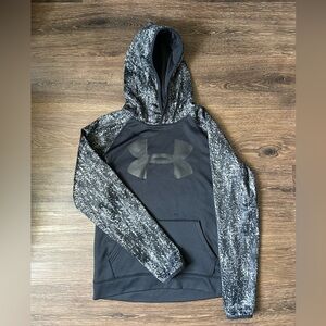 Under Armour Black and Gray Patterned Hoodie